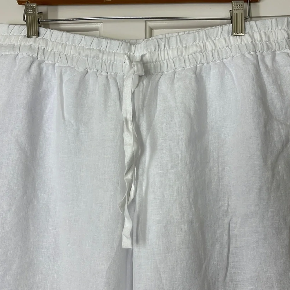 J.Crew Linen Tall wide-leg seaside pant in linen BO812
